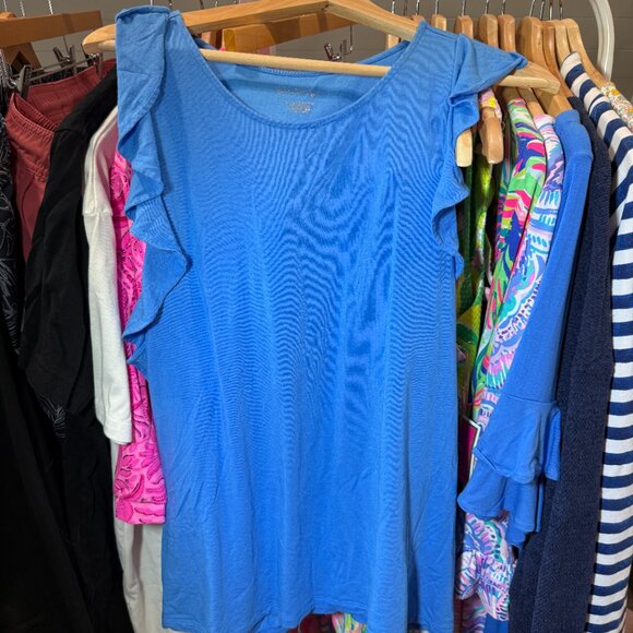 Lilly Pulitzer Blue Flutter Tank Top - Picture 7 of 7